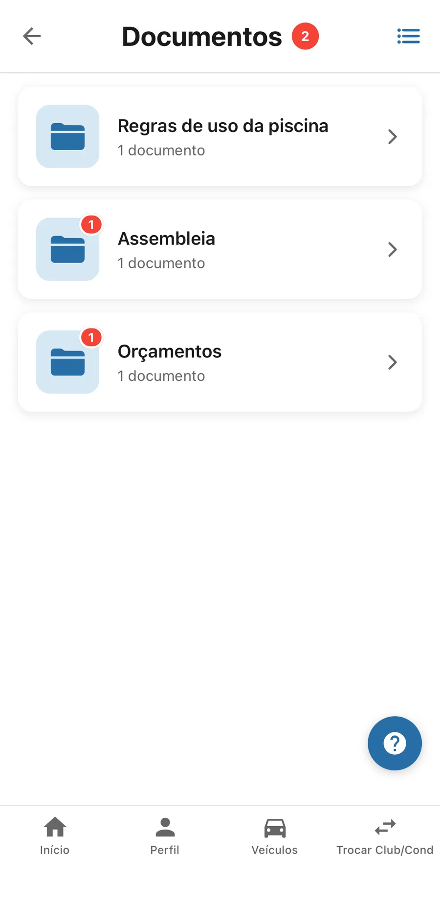 Documentos no aplicativo: as regras de uso da piscina, as atas de assembleia e os orçamentos, sempre à mão do morador.